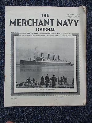 The Merchant Navy Journal, Summer 1950. Aquitania cover pic.