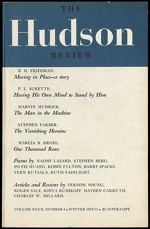 Imagen del vendedor de The Hudson Review - Winter 1974-1975 (Volume XXVII, Number 4) a la venta por Between the Covers-Rare Books, Inc. ABAA
