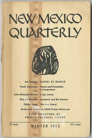 Seller image for New Mexico Quarterly - Winter 1952 (Volume XXII, Number 4) for sale by Between the Covers-Rare Books, Inc. ABAA