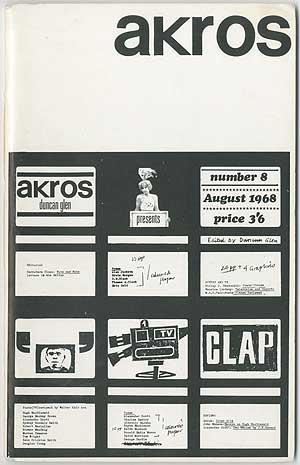 Bild des Verkufers fr Akros - August 1968 (Volume 3, Number 8) zum Verkauf von Between the Covers-Rare Books, Inc. ABAA