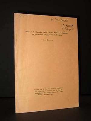 Bearing of 'Shinshu Loam' on the Pleistocene Geology of Matsumoto Basin in Central Japan [SIGNED]