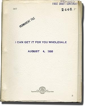 Seller image for I Can Get It for You Wholesale (Original screenplay for the 1951 film with script breakdown lists) for sale by Royal Books, Inc., ABAA