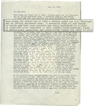 Letter to William Burroughs from Terry Southern (One page typescript letter)