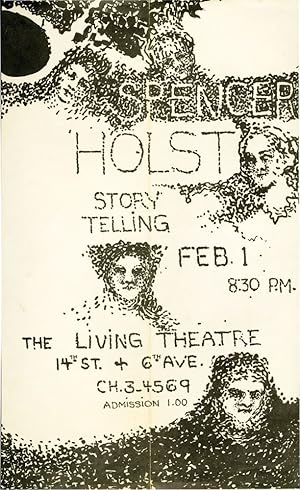 25 Stories and Storytelling Flyer (Archive from reading at The Living Theatre on February 1, 1961)