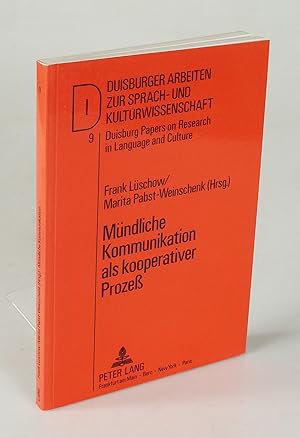 Seller image for Mndliche Kommunikation als kooperativer Proze. for sale by Antiquariat Dorner