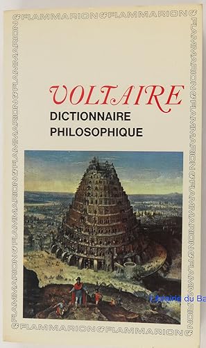 Image du vendeur pour Dictionnaire philosophique mis en vente par Librairie du Bassin