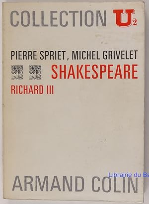 Seller image for Shakespeare Richard III for sale by Librairie du Bassin