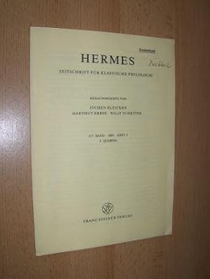 NON HOMINI SED DEO (Cypr. Don. 3-4). + AUTOGRAPH *. Sonderdruck - Estratto - Extraits aus HERMES ...