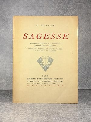 SAGESSE. PORTRAIT GRAVE PAR J.-L. PERRICHON D'APRES EUGENE CARRIERE. ORNEMENTS DESSINES ET GRAVES...