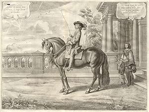 Imagen del vendedor de Le cheval tant sur son plan naturel, pour faire voir la plus parfaitte posture du Cavallier a la venta por Donald A. Heald Rare Books (ABAA)