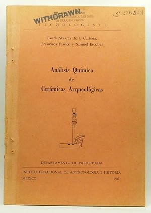 Imagen del vendedor de Anlisis Qumico de Cermicas Arqueolgicas a la venta por Cat's Cradle Books