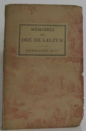 Seller image for Mmoires du Duc de Lauzun for sale by crealivres