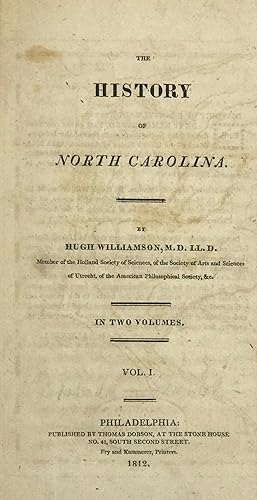 THE HISTORY OF NORTH CAROLINA