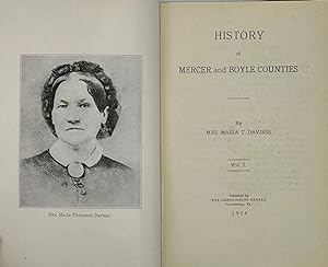 Seller image for HISTORY OF MERCER AND BOYLE COUNTIES for sale by Bartleby's Books, ABAA