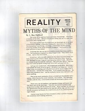Seller image for Reality: Minor Issue 67 - "Myths of the Mind" for sale by Dale Steffey Books, ABAA, ILAB