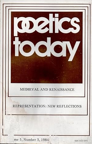 POETICS TODAY - Vol. 5 No. 3 - Medieval and Renaissance - Representation: New Reflections