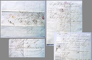 Paket-Begleitbrief mit eigenhändiger Unterschrift von Franz Brentano sowie Rechnung über holländi...