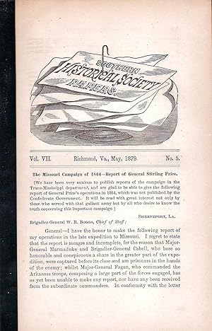 Imagen del vendedor de SOUTHERN HISTORICAL SOCIETY PAPERS. VOLUME VII. NO. 5, MAY, 1879. a la venta por Legacy Books