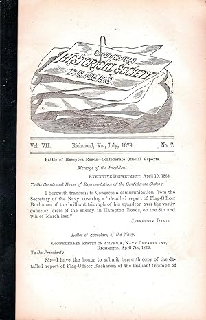 SOUTHERN HISTORICAL SOCIETY PAPERS. VOLUME VII. NO. 7, JULY, 1879.