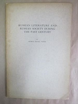 Bild des Verkufers fr Russian Literature and Russian Society During the Past Century [signed] zum Verkauf von Atlantic Bookshop