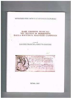 Immagine del venditore per Rare edizioni musicali nel secolo di Borromini dalla raccolta Malvezzi Campeggi. venduto da Libreria Gull