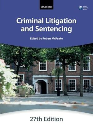 Seller image for Criminal Litigation and Sentencing (Blackstone Bar Manual) for sale by Bellwetherbooks