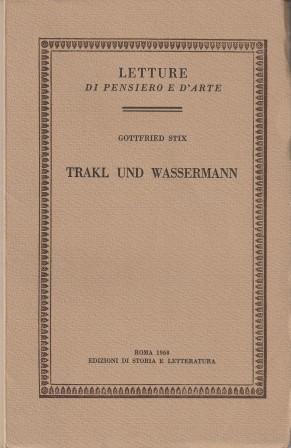 Seller image for Trakl und Wassermann. for sale by Versandantiquariat Dr. Uwe Hanisch
