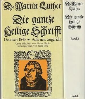 Seller image for Die gantze Heilige Schrifft Deudsch. Wittenberg 1545. Letzte zu Luthers Lebzeiten erschienene Ausgabe. for sale by Versandantiquariat Dr. Uwe Hanisch