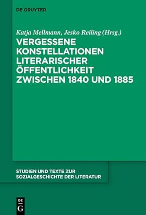 Imagen del vendedor de Vergessene Konstellationen literarischer ffentlichkeit zwischen 1840 und 1885 a la venta por AHA-BUCH GmbH