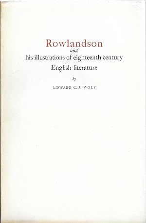 Rowlandson and His Illustrations of Eighteenth Century English Literature