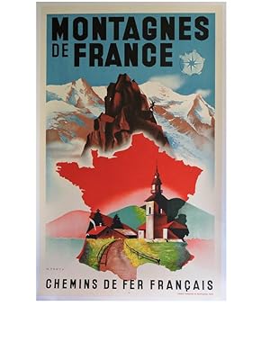 AFFICHE : MONTAGNES DE FRANCE
