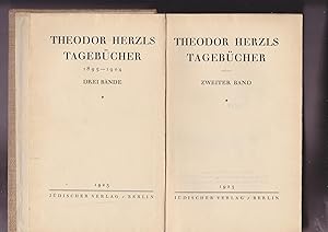 Bild des Verkufers fr Theodor Herzls Tagebucher 1895 - 1904 Zweiter Band [Volume 2 of 3] zum Verkauf von Meir Turner