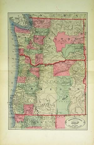 Seller image for New Rail Road and County Map of Oregon and Washington Territory for sale by Kaaterskill Books, ABAA/ILAB