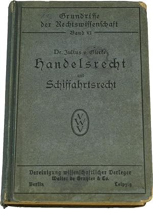 Image du vendeur pour Handelsrecht und Schiffahrtsrecht, mis en vente par Versandantiquariat Hbald