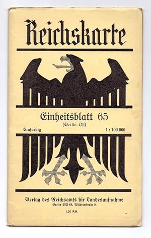 Reichskarte Einheitsblatt 65 (Berlin-Ost), Einfarbig [Maßstab] 1:100.000. Zusammendruck 1936 aus ...