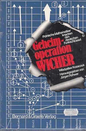 Imagen del vendedor de Geheimoperation WICHER : polnische Mathematiker knacken den deutschen Funkschlssel "Enigma". / Wladislaw Kozaczuk, im Auftr. d. Arbeitskreises fr Wehrforschung u.d. Bibliothek fr Zeitgeschichte, Stuttgart, hrsg. von Jrgen Rohwer. [Ins Dt. bers. von Theodor Fuchs] a la venta por Licus Media