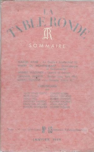 Seller image for La Table Ronde No. 13 : Janvier 1949 for sale by San Francisco Book Company