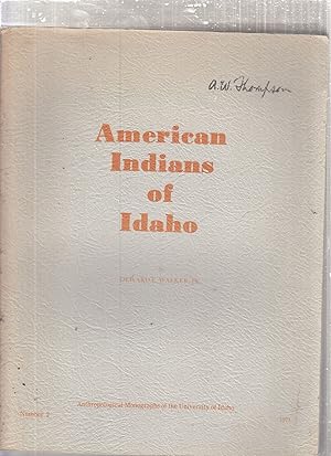 Immagine del venditore per American Indians of Idaho venduto da Old Book Shop of Bordentown (ABAA, ILAB)