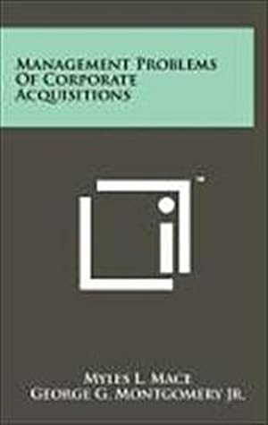 Seller image for Management Problems of Corporate Acquisitions for sale by AHA-BUCH