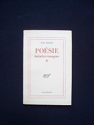 Bild des Verkufers fr Posie ininterrompue - Tome II - zum Verkauf von Le Livre  Venir