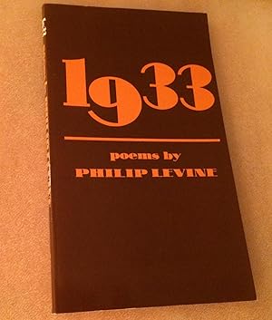 Seller image for 1933 Poems by Philip Levine for sale by Lucky Panther Books