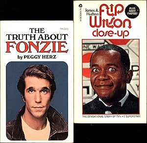 Seller image for Flip Wilson Close-up / The Sensational Story of TV's No. 1 Superstar! / Plus Many Photos!, AND A SECOND SHOW BIZ PROMOTIONAL BIOGRAPHY, The Truth About Fonzie for sale by Cat's Curiosities