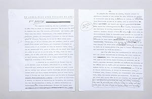 Unpublished typescript with manuscript corrections. --- Un apres-midi avec Picasso 85 ans. (An Af...