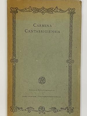 Imagen del vendedor de Carmina Cantabrigiensa a la venta por LIBRAIRIE GIL-ARTGIL SARL