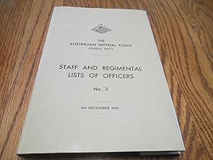 Staff and Regimental Lists of Officers; No. 3 - Australian Imperial Force (Middle East)