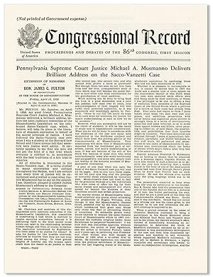 Congressional Record: Proceedings and Debates of the 86th Congress, First Session. Pennsylvania S...