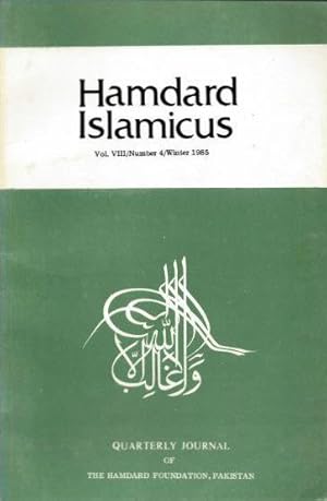 Bild des Verkufers fr HAMDARD ISLAMICUS: VOL VIII / NUMBER 4 / WINTER 1985 zum Verkauf von By The Way Books