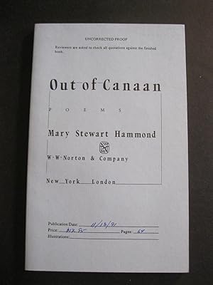 Seller image for OUT OF CANAAN Poems for sale by The Book Scot