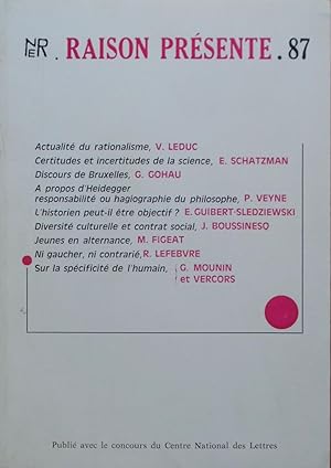 Seller image for RAISON PRSENTE n 87 for sale by Bouquinerie L'Ivre Livre
