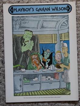 PLAYBOY'S GAHAN WILSON. (1980 Cartoon Collection) COVER depicts Frankenstein, Werewolf & Dracula;